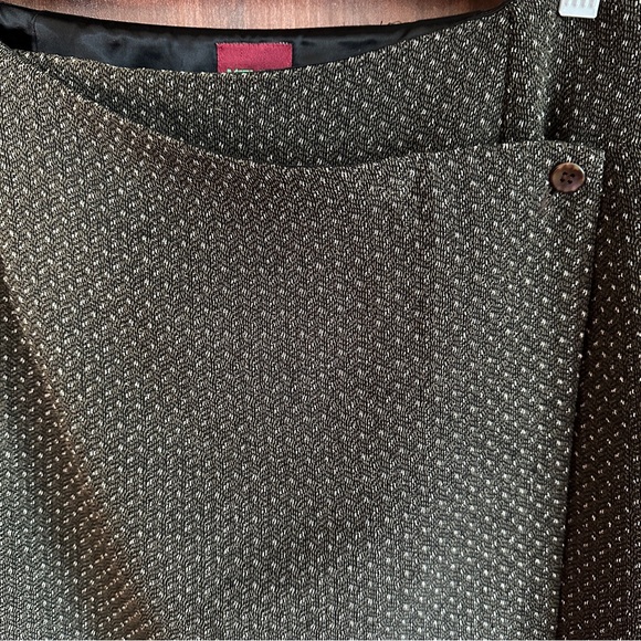 Kenzo wool asymmetric gray wrap skirt - Picture 4 of 7